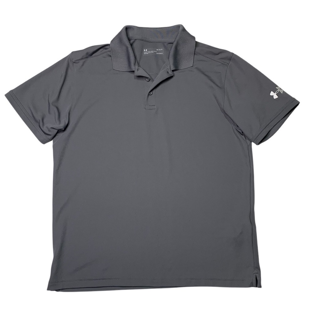 Under Armour mens‎ L grey polo shirt